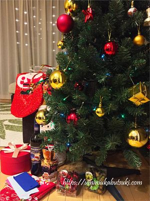 サンタからのクリスマスプレゼントの渡し方のコツは、ツリーの下にプレゼントを置くこと